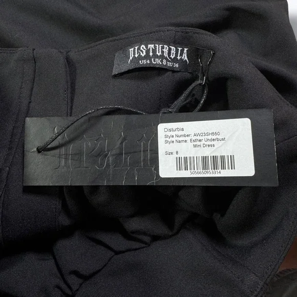 Disturbia Skirt High Waisted Goth Dark Vampire Size 4 NWT Witchy Alt Grunge Punk - Picture 6 of 9